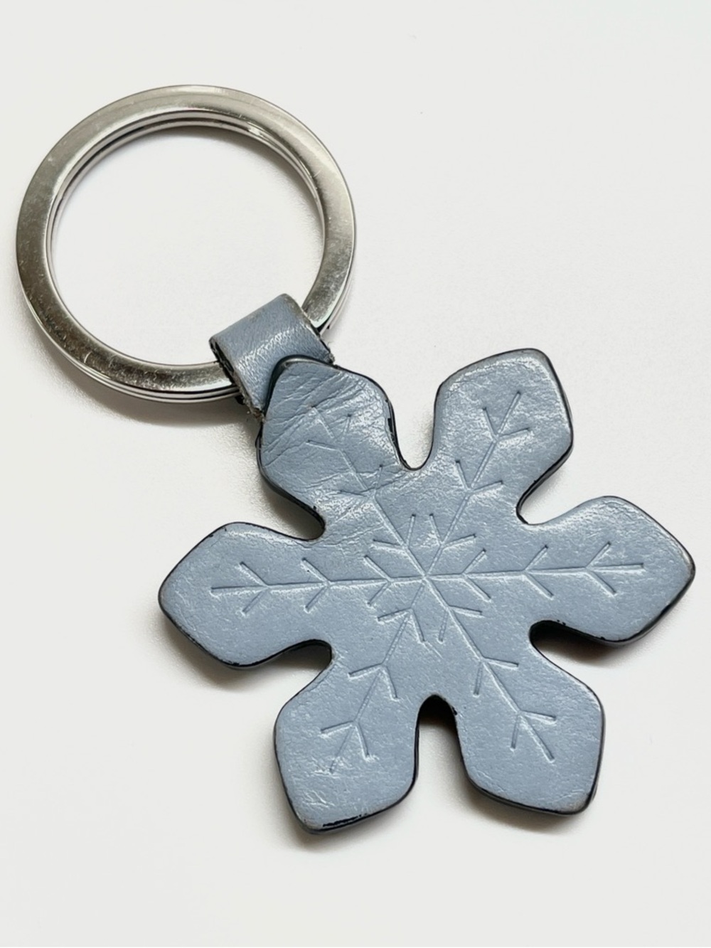 Coach Vintage Snowflake Leather Key Fob Vintage EUC